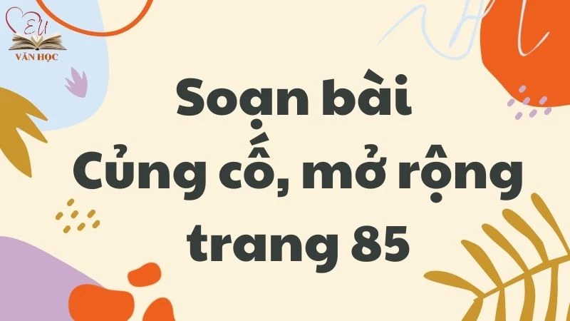 Soạn bài Củng cố, mở rộng trang 85 - 3