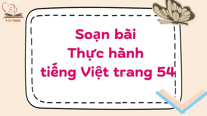 Soạn bài Thực hành tiếng Việt trang 54 - 3