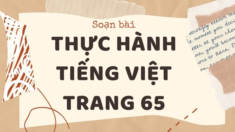 Soạn bài Thực hành tiếng Việt trang 65 - Ngữ văn 9 - Cánh diều 