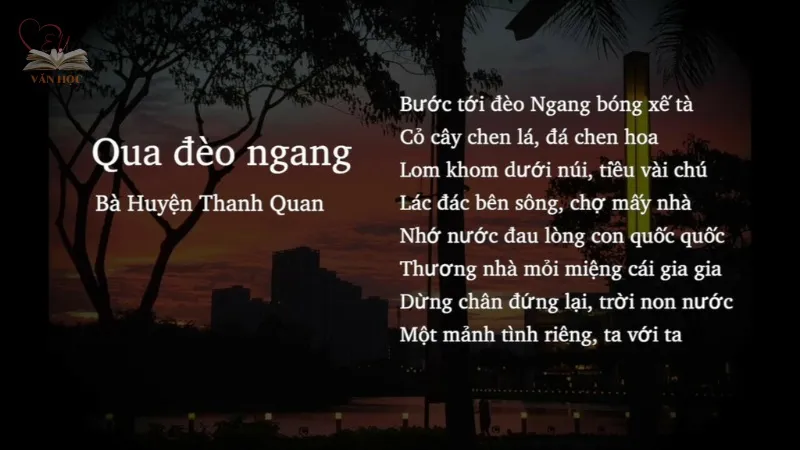 Bai thơ Qua Đèo Ngang Bai thơ Qua Đèo Ngang