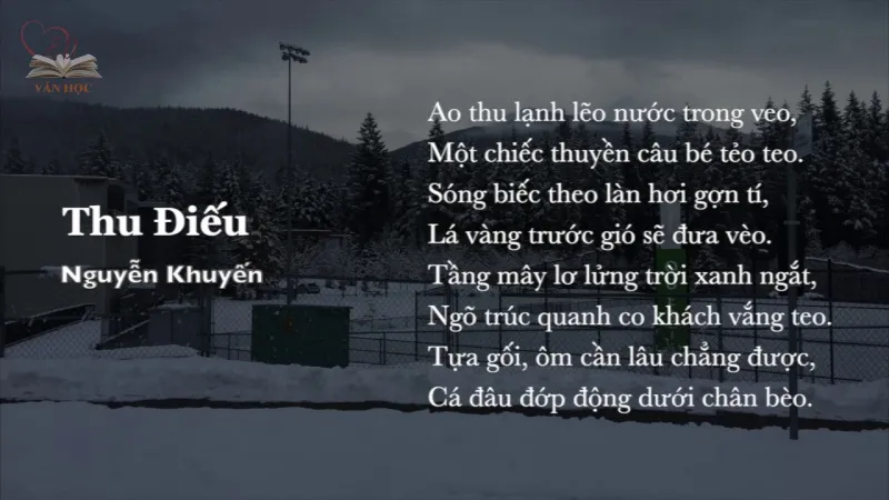 Bài thơ Thu điếu Bài thơ Thu điếu
