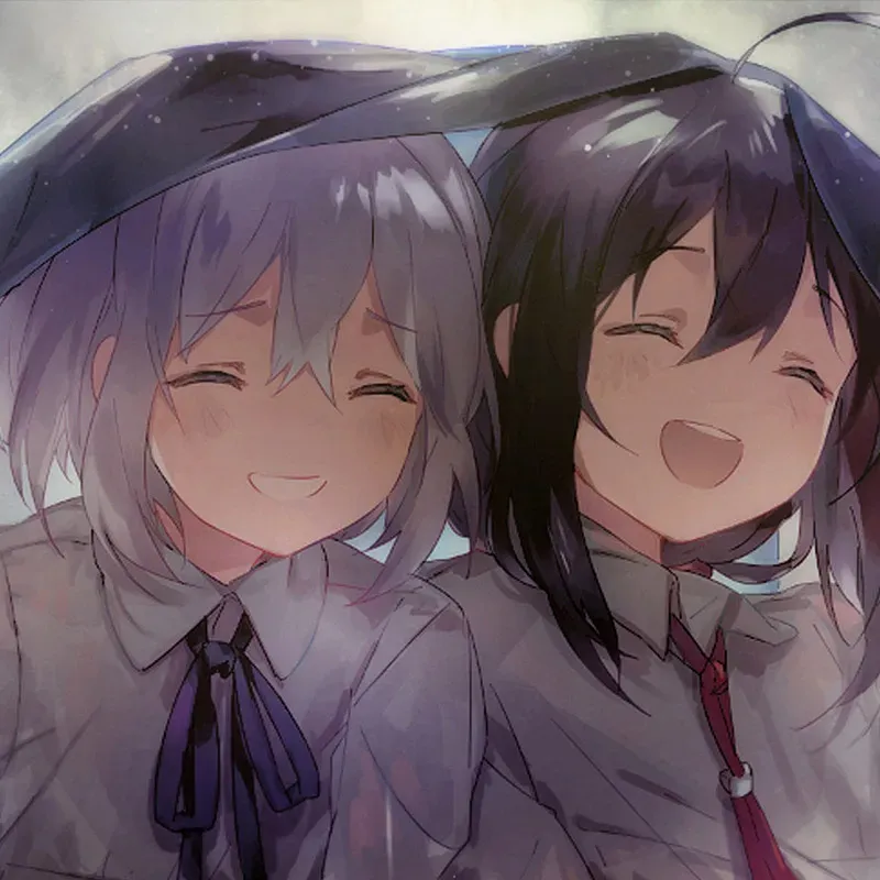 Ảnh anime nữ đôi bạn thân thể hiện sự gần gũi và thân thiết Ảnh anime nữ đôi bạn thân thể hiện sự gần gũi và thân thiết