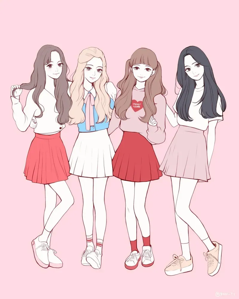 Ảnh đôi bạn thân nữ anime ngầu thể hiện sự mạnh mẽ và cá tính Ảnh đôi bạn thân nữ anime ngầu thể hiện sự mạnh mẽ và cá tính