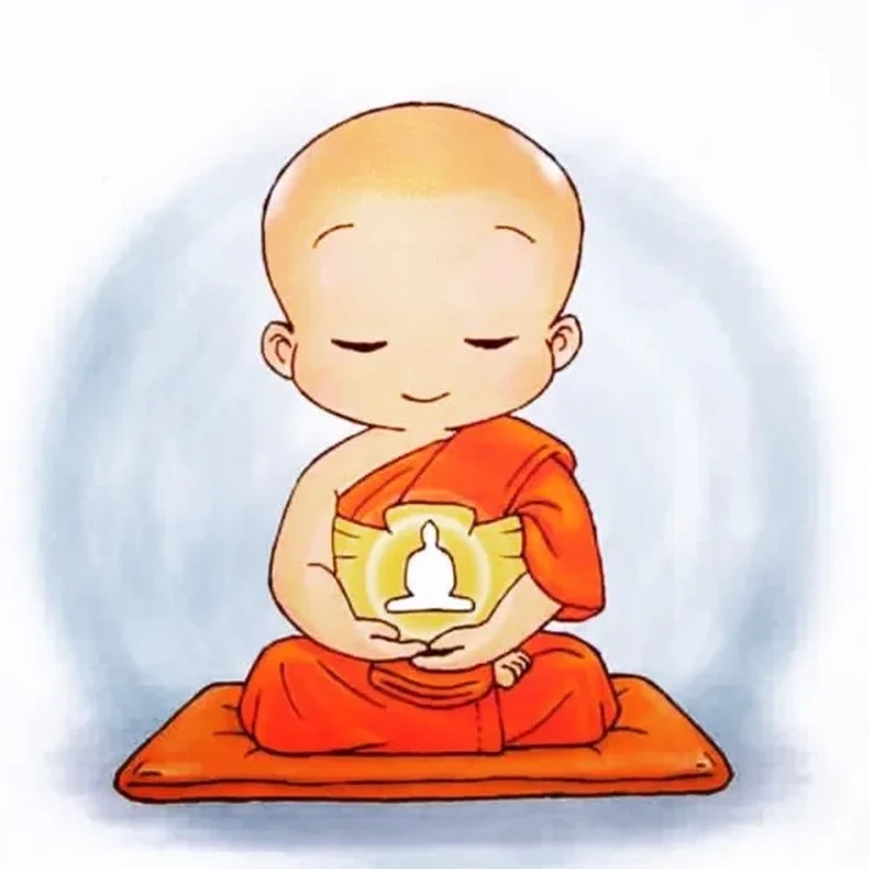Tranh chú tiểu dễ thương mang lại không gian nghệ thuật đầy màu sắc Tranh chú tiểu dễ thương mang lại không gian nghệ thuật đầy màu sắc