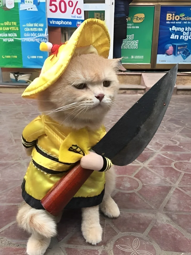 Meme ảnh mèo cầm phóng lợn khiến bạn cảm thấy thích thú Meme ảnh mèo cầm phóng lợn khiến bạn cảm thấy thích thú