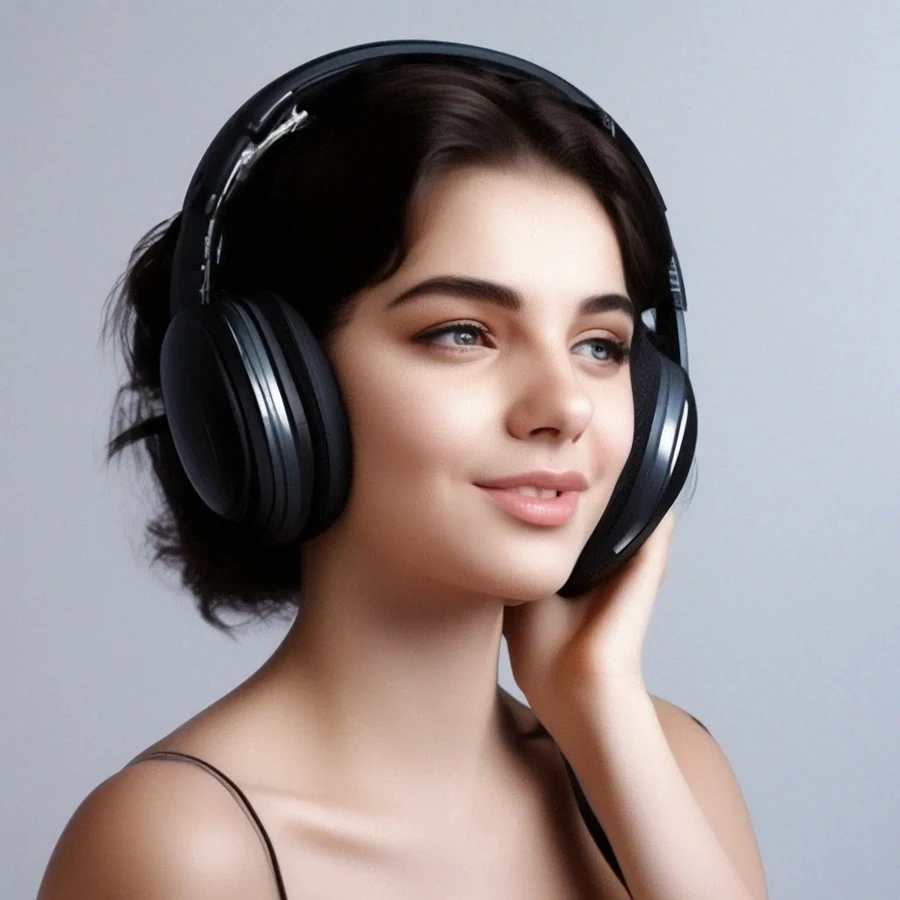 Ảnh gái xinh đeo tai nghe mang đến vẻ đẹp hiện đại và cá tính Ảnh gái xinh đeo tai nghe mang đến vẻ đẹp hiện đại và cá tính