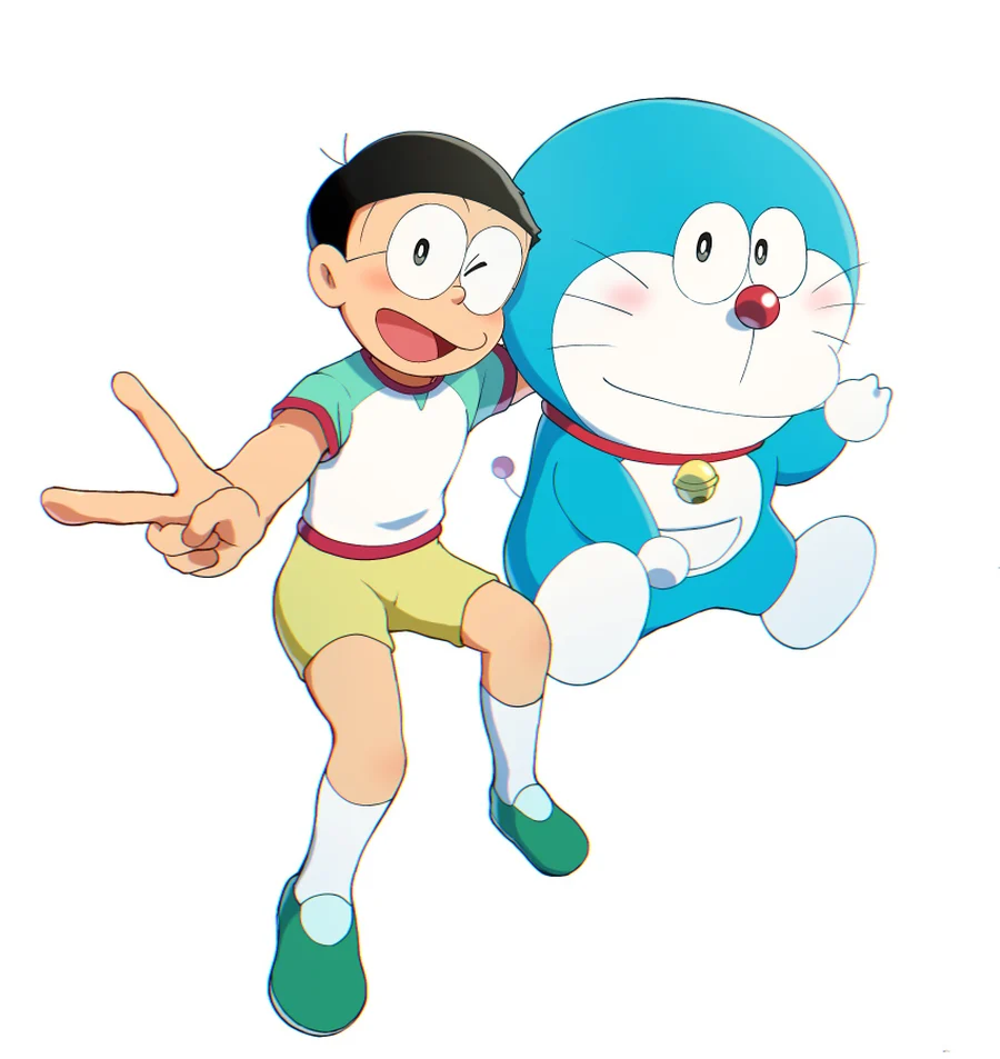 Hình doremon và nobita cute giúp bạn thể hiện tình yêu với anime