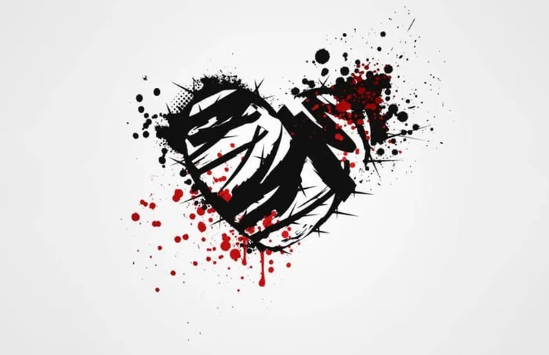 Hình nền màu đen có hình trái tim mang đến sự dễ thương