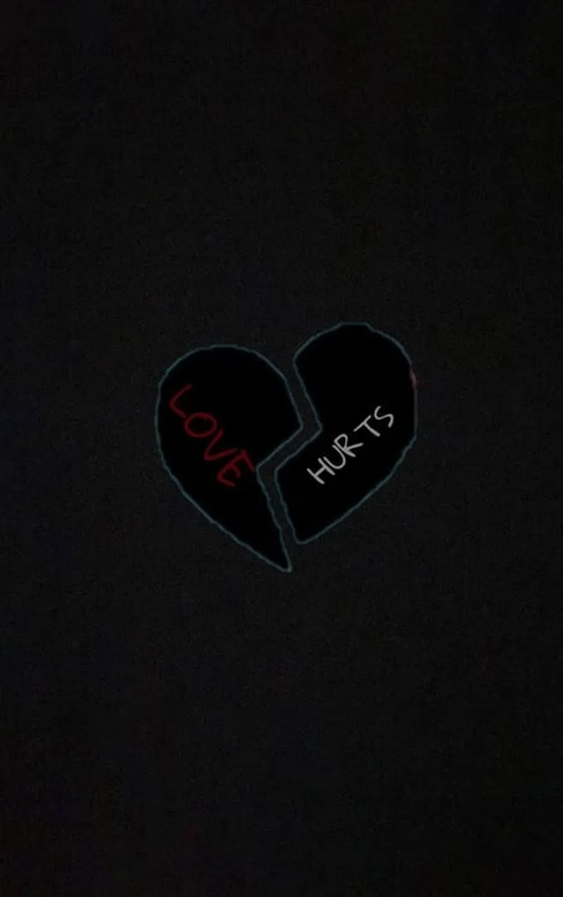 Hình nền màu đen có trái tim giúp bạn thể hiện cá tính