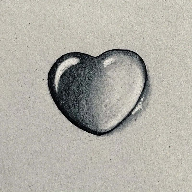 Hình nền điện thoại trái tim đen nền trắng mang đến sự dễ thương