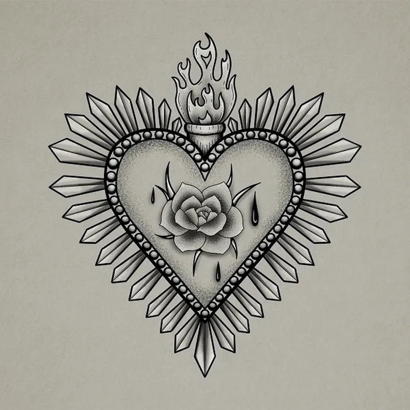 Hình trái tim nhỏ nền đen giúp bạn tạo phong cách dễ thương