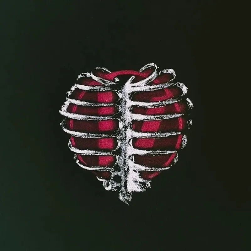 Hình nền trái tim màu đen mang đến sự bí ẩn cho màn hình