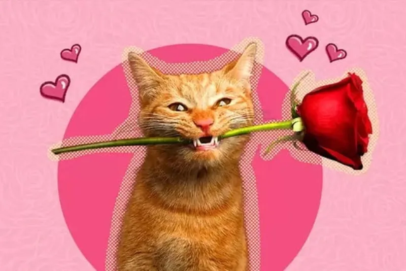Meme mèo tặng bông hồng dễ thương khiến mọi người cảm thấy vui vẻ Meme mèo tặng bông hồng dễ thương khiến mọi người cảm thấy vui vẻ