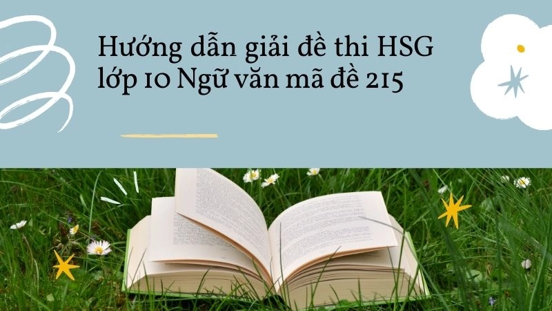 Hướng dẫn chi tiết giải mã đề 215 HSG lớp 10 môn Ngữ văn