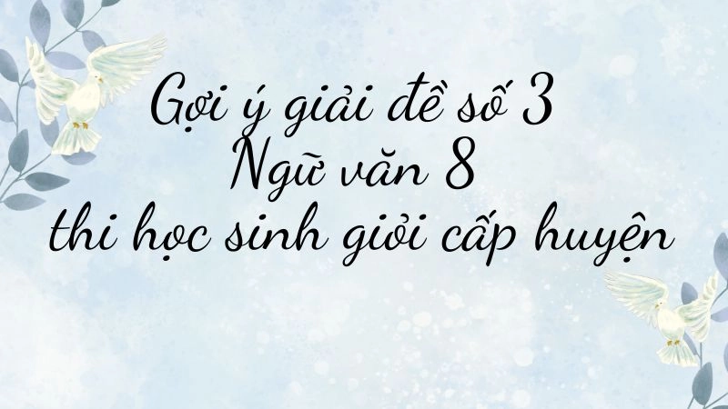 Gợi ý giải đề số 3 Ngữ văn 8 thi học sinh giỏi cấp huyện