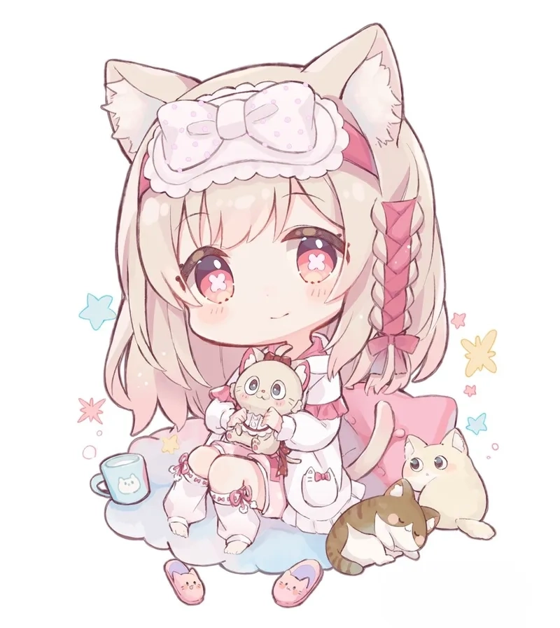 Avata cute chibi thần thái kawaii đáng yêu 