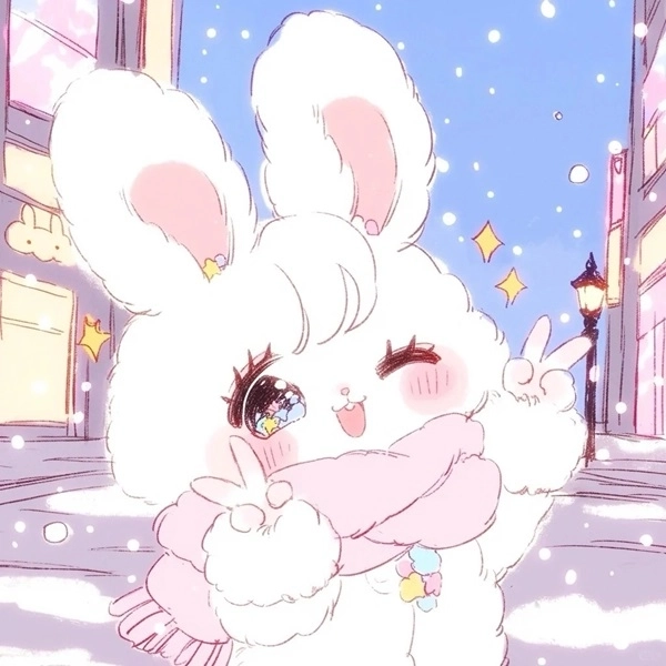 Chibi chibi sticker thỏ cute phong cách ngộ nghĩnh 