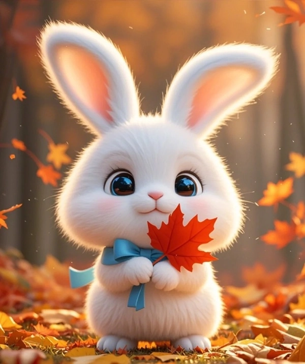 Con thỏ cute chibi phong cách kawaii đáng yêu 