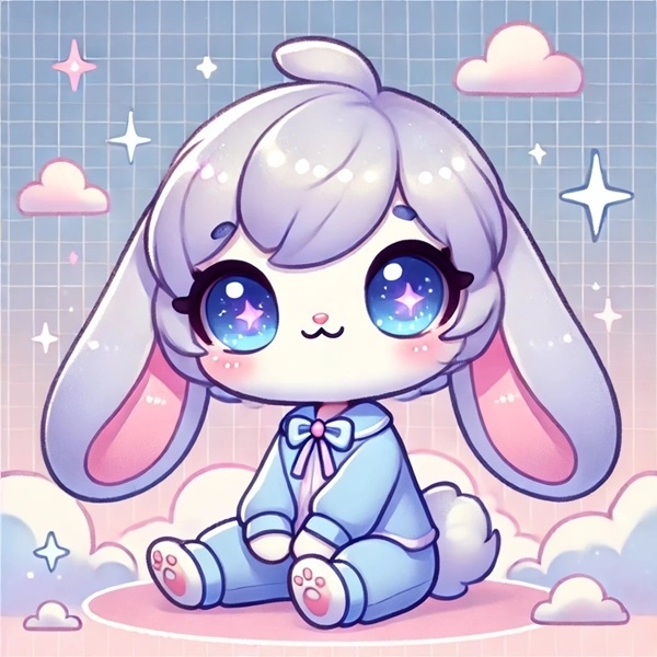 Anime chibi thỏ cute nét vẽ Nhật Bản đáng yêu 