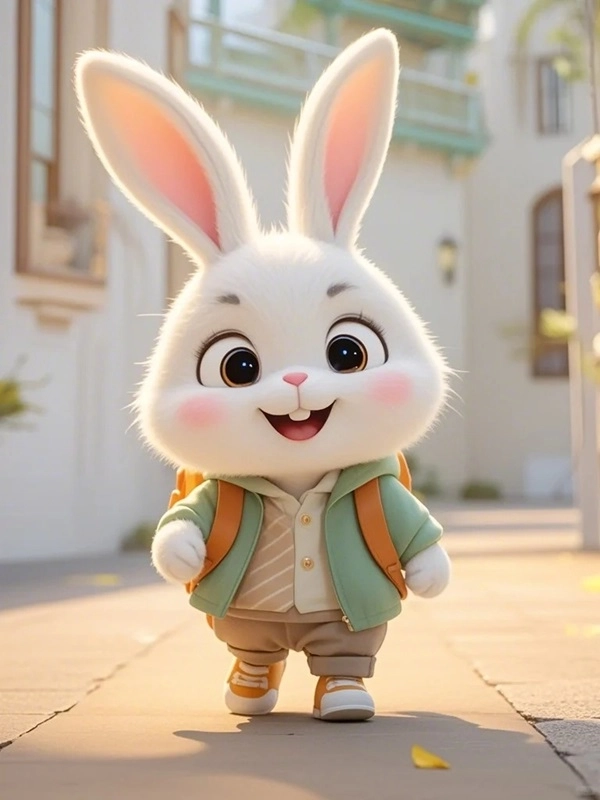 Chibi hình vẽ con thỏ cute phong cách kawaii 