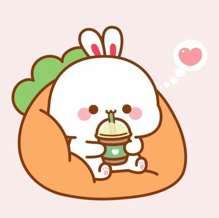 Con thỏ chibi cute phong cách ngộ nghĩnh đáng yêu 