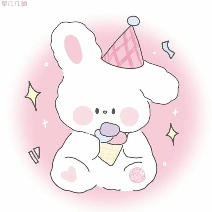 Cute thỏ thần thái dễ thương phong cách kawaii 