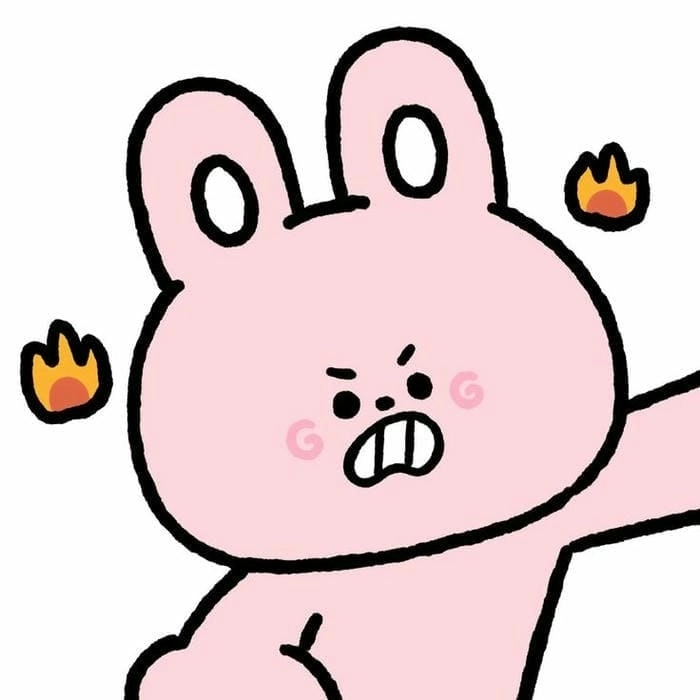 Chibi con thỏ nét vẽ ngộ nghĩnh dễ thương 