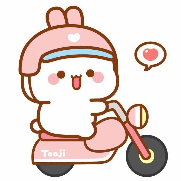 Chibi cute hình con thỏ cute phong cách kawaii 