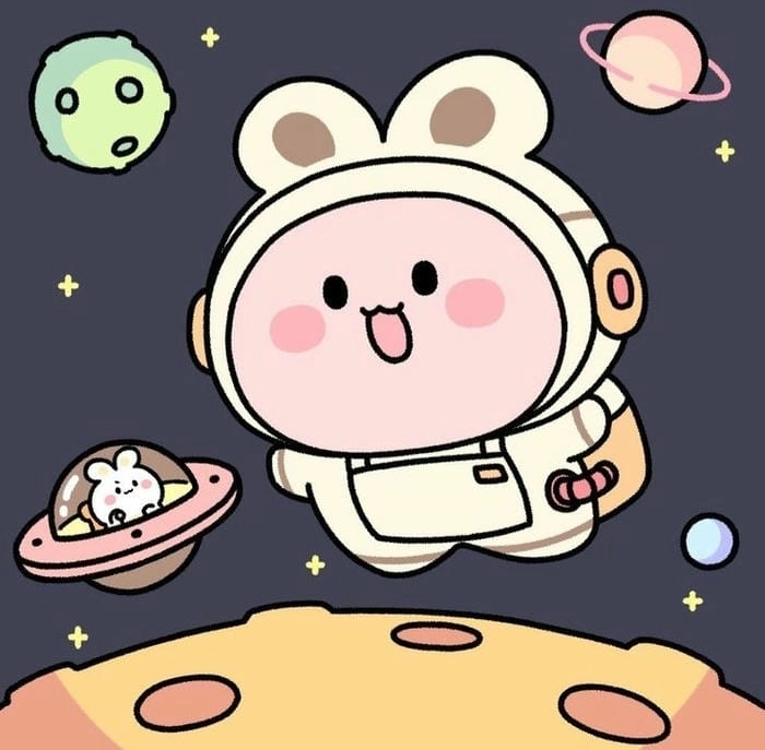 Cute thỏ con dễ thương chibi nét vẽ kawaii 