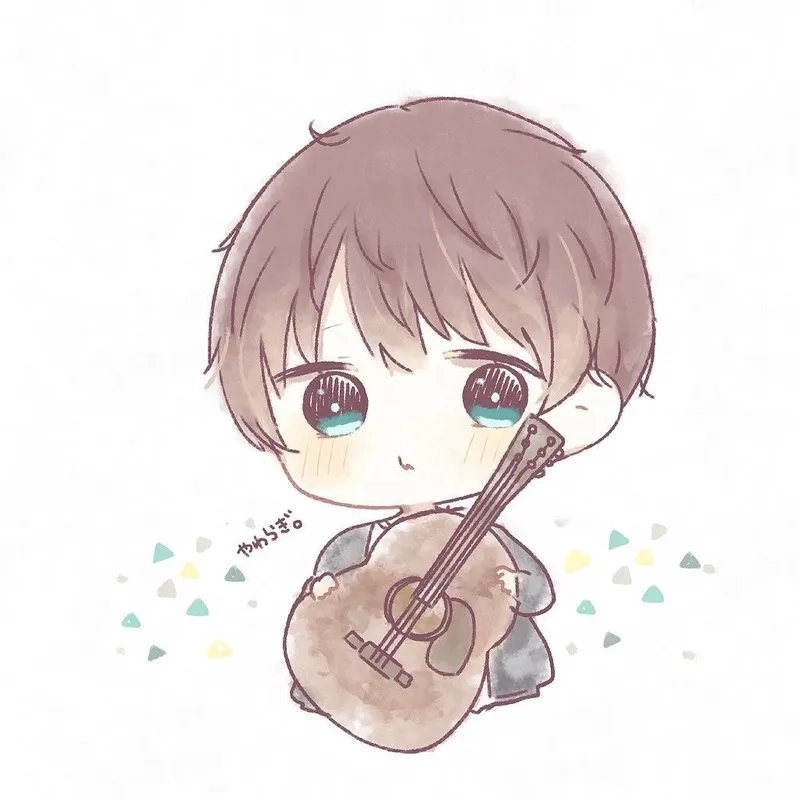 Hình anime chibi nam biểu cảm đa dạng, hút mắt người xem