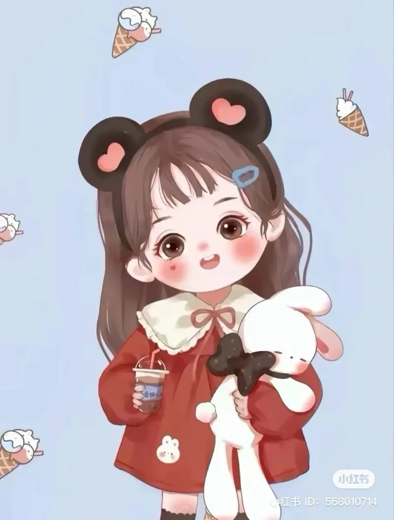 Hình ảnh anime cute chibi nữ tạo hình tươi sáng và thu hút