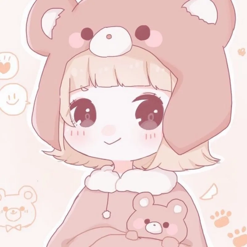 Hình ảnh chibi cute nữ truyền tải sự dễ thương qua từng chi tiết