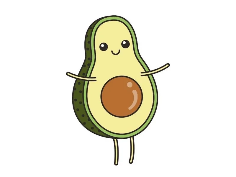 Quả bơ cute thần thái vui nhộn đáng yêu 