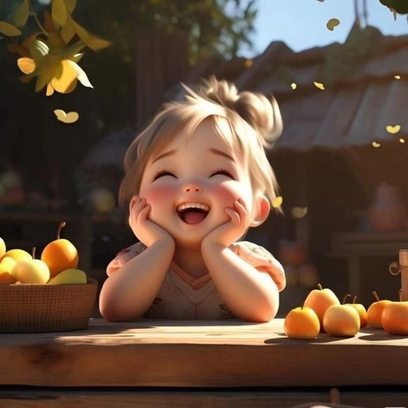 Hình avatar nữ cute chibi nét vẽ ngộ nghĩnh 