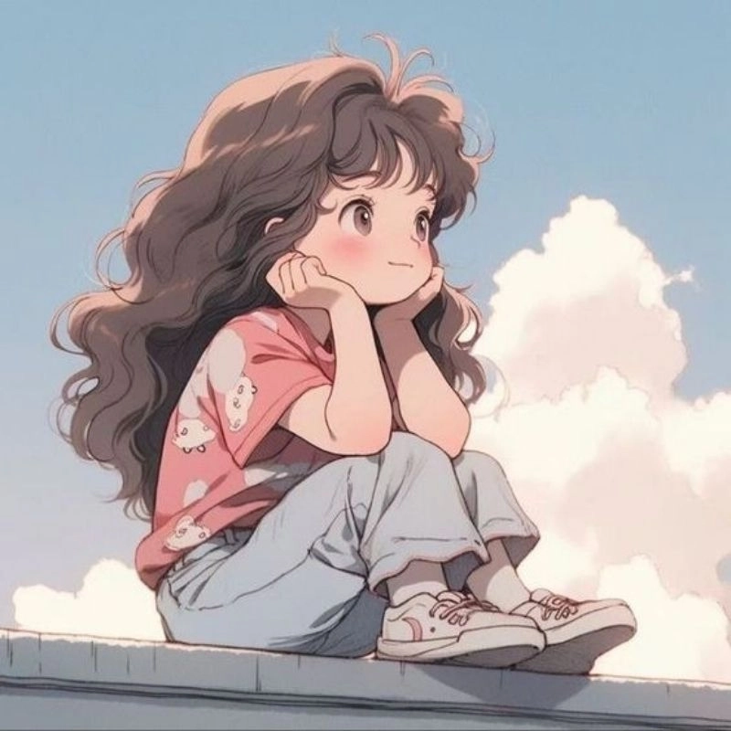 Girl avatar cute anime chibi thần thái kawaii 