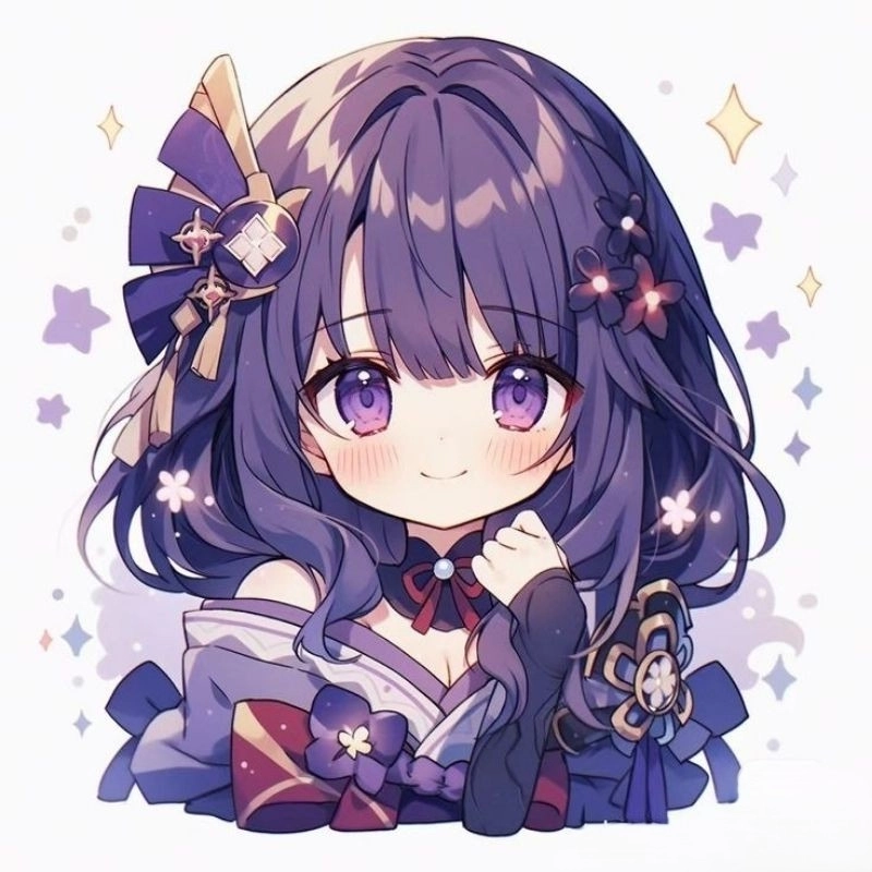 Avatar đẹp cho nữ cute chibi thần thái đáng yêu 