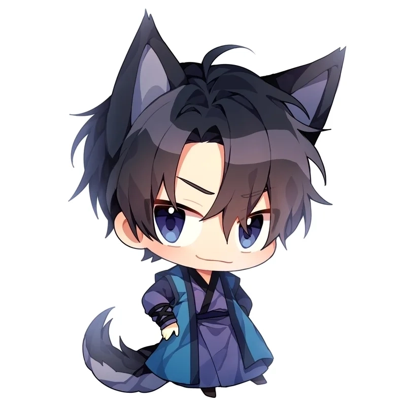 Lạnh lùng avatar cute anime chibi boy thần thái cool 