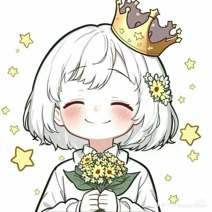 Ảnh chibi nữ avatar cute thần thái ngộ nghĩnh kawaii 