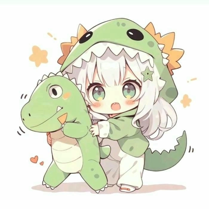 Avatar ảnh chibi cute nữ thần thái ngộ nghĩnh kawaii 