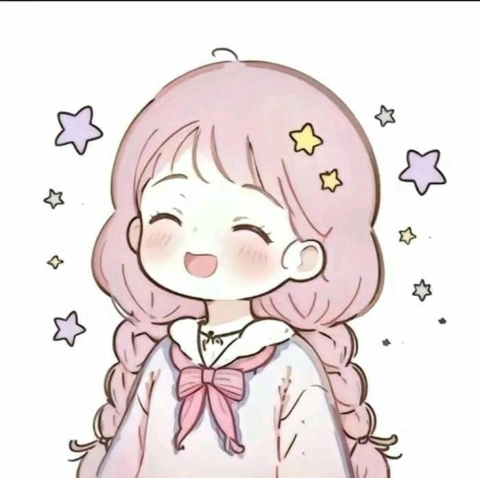 Ảnh avatar nữ chibi cute nét vẽ ngộ nghĩnh kawaii 