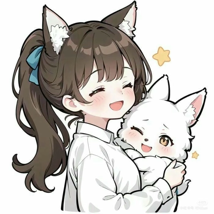 Chibi girl avatar cute anime phong cách kawaii 