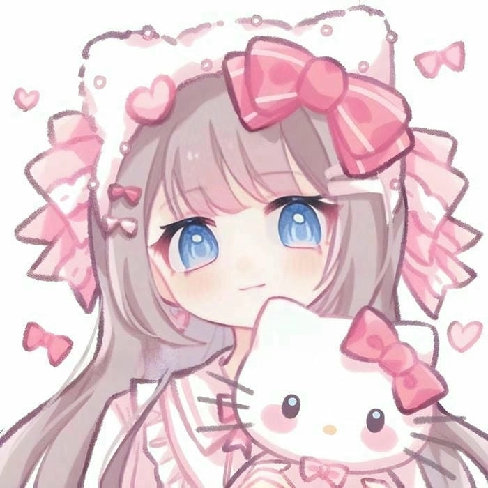 Chibi cute girl avatar thần thái ngộ nghĩnh kawaii 