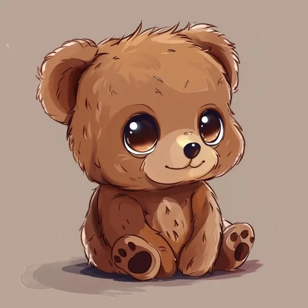 Chibi TikTok avatar gấu cute nét vẽ ngộ nghĩnh 