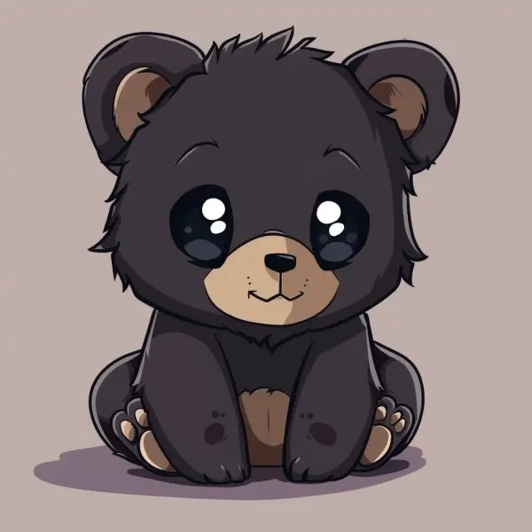 Chibi avatar gấu cute đôi phong cách kawaii đáng yêu 