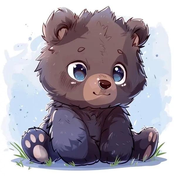 Gấu cute chibi avatar khủng long phong cách kawaii 