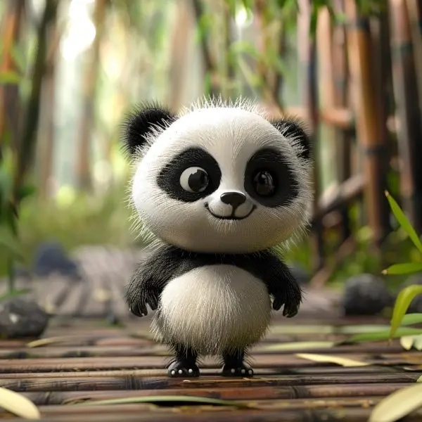 Gấu trúc chibi avatar cute thần thái kawaii đáng yêu 