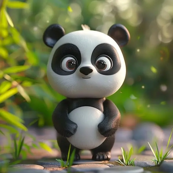 Dễ thương avatar ảnh gấu trúc cute chibi nét vẽ kawaii 