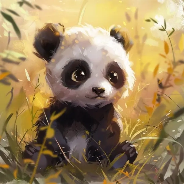 Avatar ảnh gấu trúc cute chibi thần thái ngộ nghĩnh 