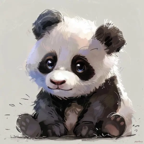 TikTok avatar ảnh gấu trúc cute chibi phong cách kawaii 