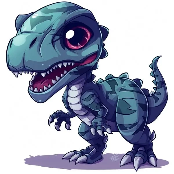 Hình ảnh cute chibi avatar khủng long phong cách kawaii 